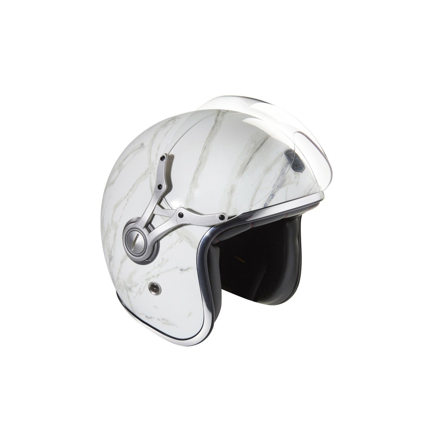 Casco Jet Exklusiv Rider Marbre - Blanco
