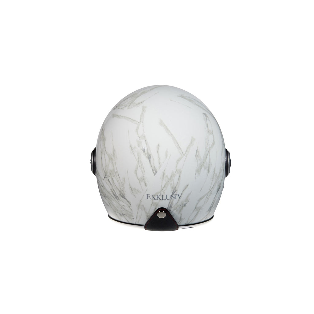 Casco Jet Exklusiv Rider Marbre - Blanco