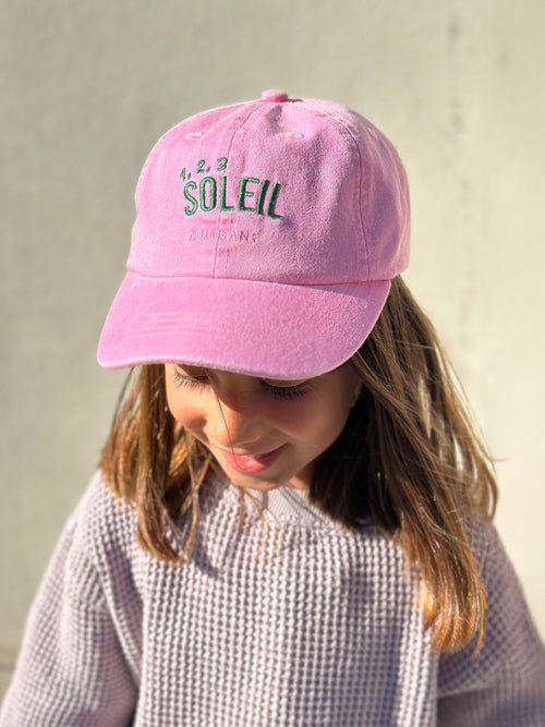 casquette-pour-fille-1-2-3-soleil-rose-en-twill-delave-milinane