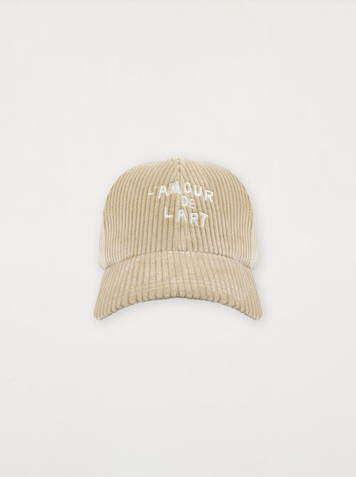 Casquette L'AMOUR DE L'ART velours huile de lin