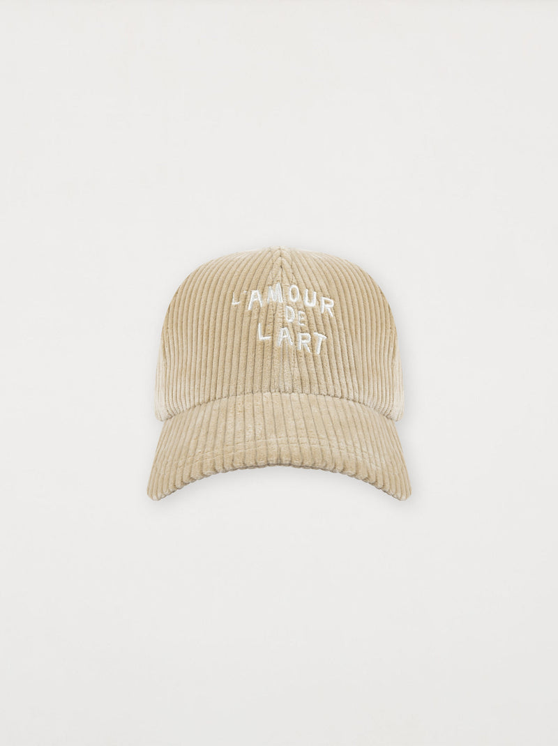 Casquette L'AMOUR DE L'ART velours huile de lin