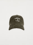 L'Amour De L'Art Khaki Velvet Cap