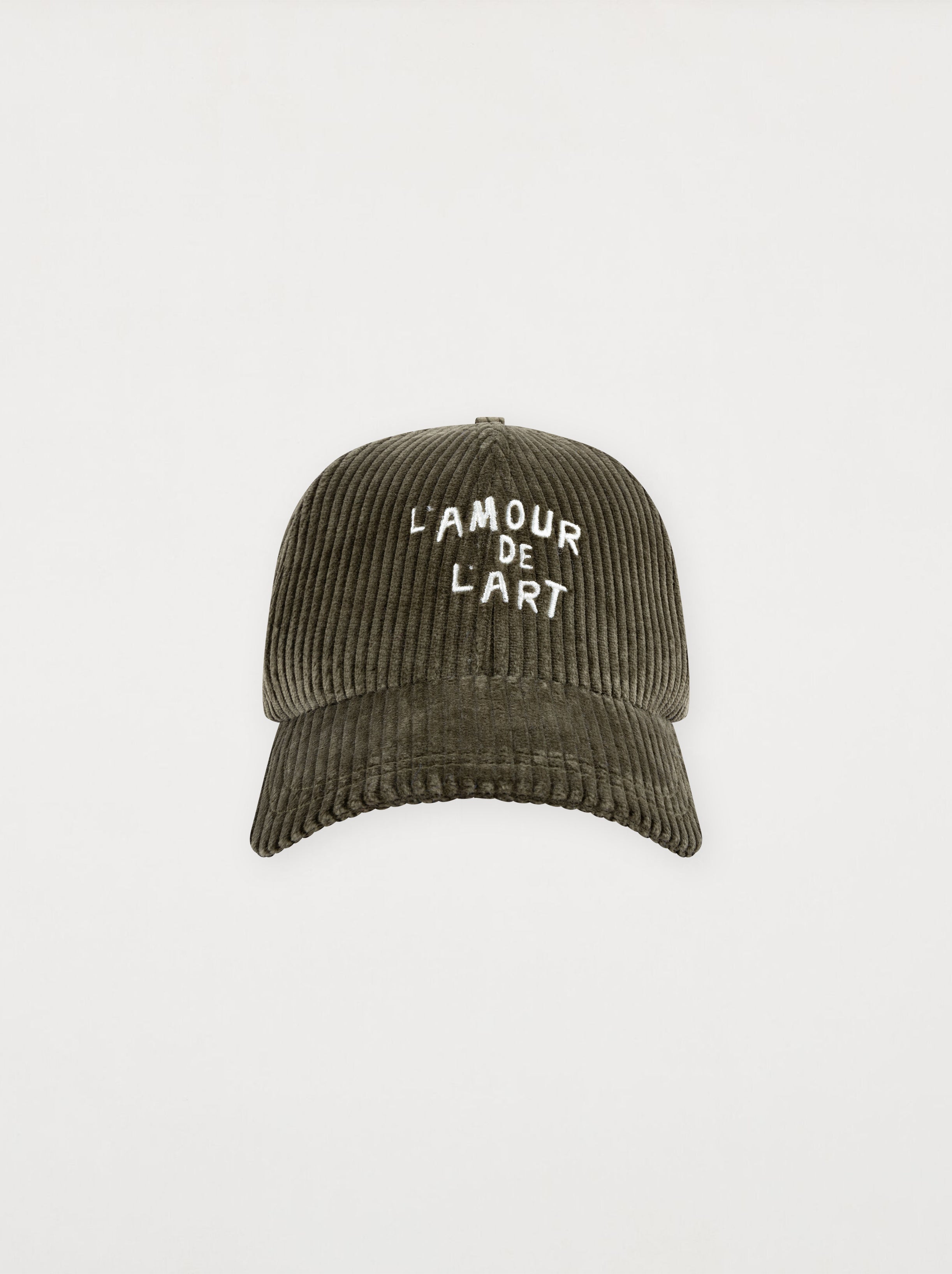 L'Amour De L'Art Khaki Velvet Cap