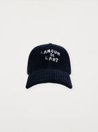 Casquette L'Amour De L'Art Velours Bleu Minuit