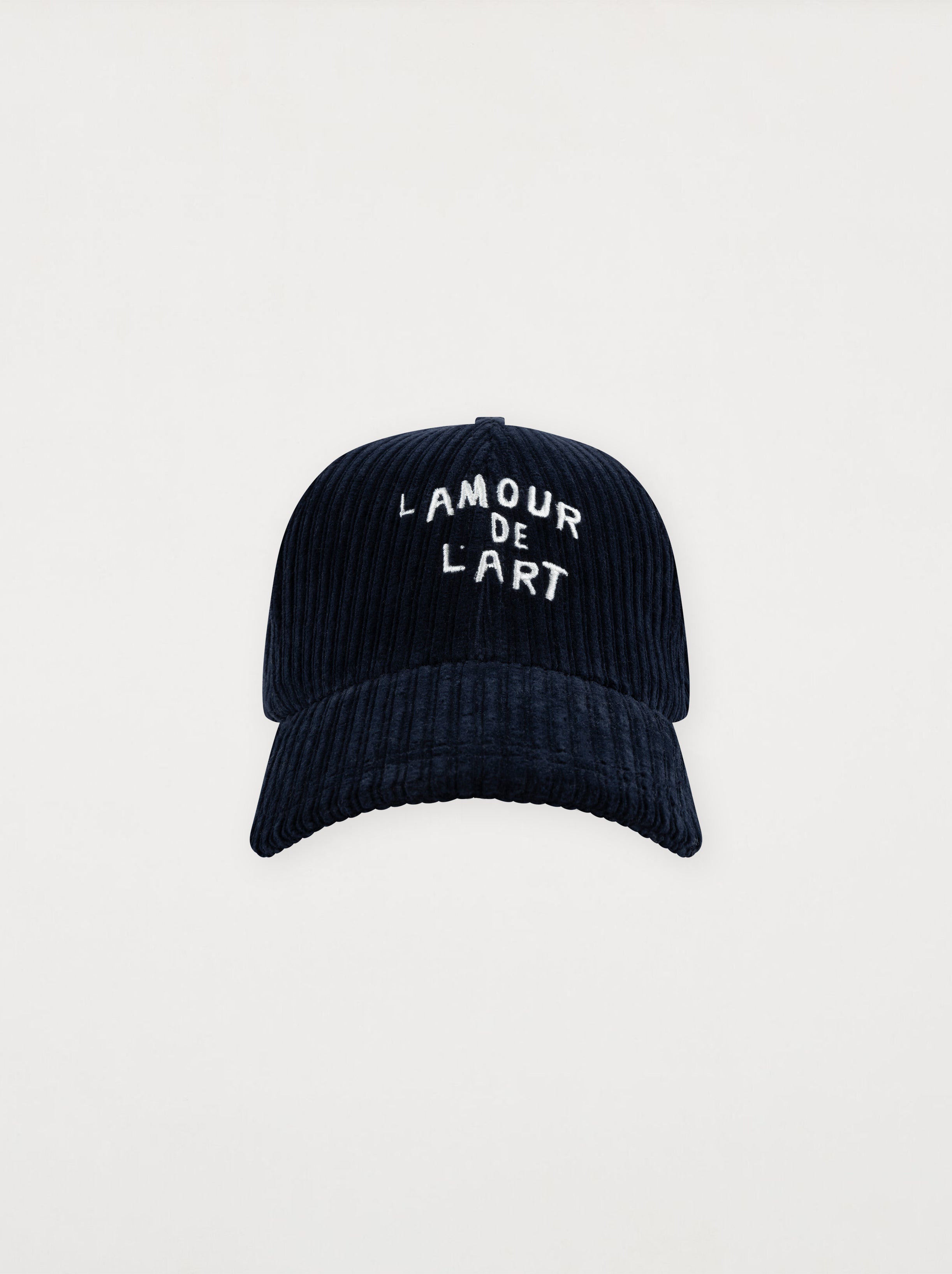 Casquette L'Amour De L'Art Velours Bleu Minuit