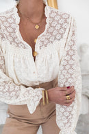 CASSIAN Écrue - Chemise Brodée
