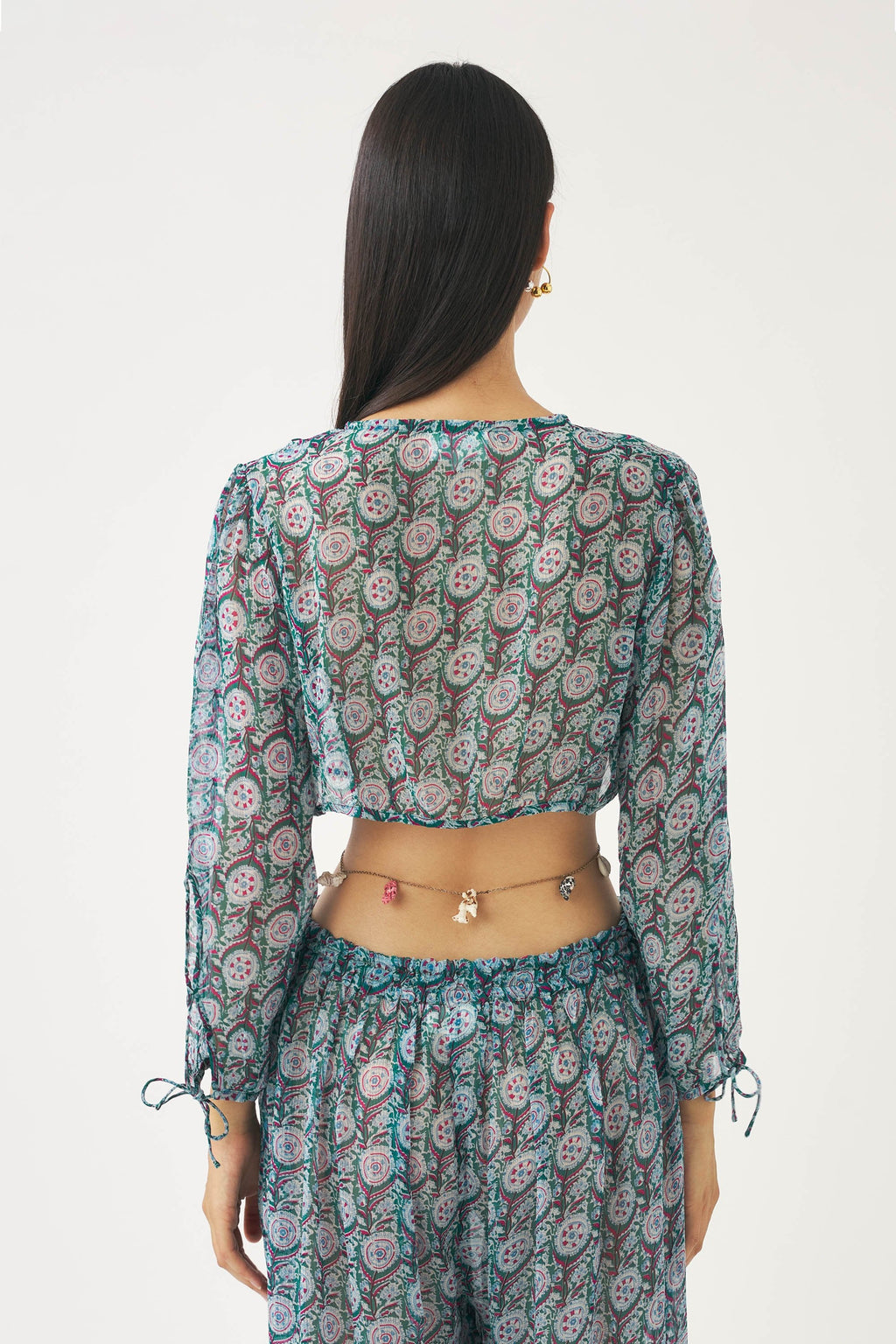 Blouse Courte Cassy - Bleu