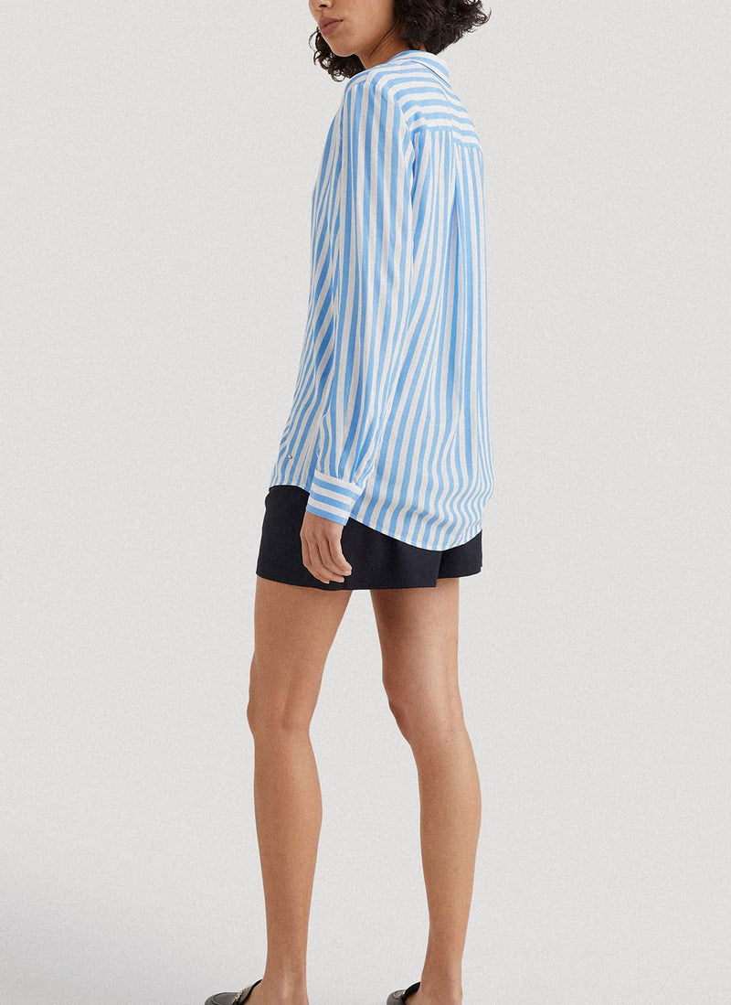 Tommy Hilfiger - Chemise Manches Longues - Blue Stripe - Femme