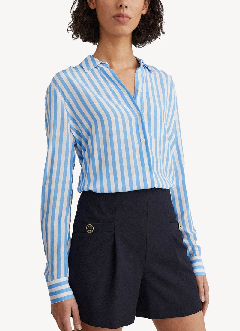 Tommy Hilfiger - Chemise Manches Longues - Blue Stripe - Femme