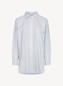 Tommy Hilfiger - Chemise Oversize À Rayures - Ghost Glacier/Bright White Stripe - Femme