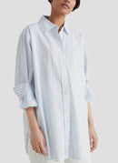 Tommy Hilfiger - Chemise Oversize À Rayures - Ghost Glacier/Bright White Stripe - Femme