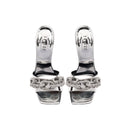 Catena Silver High-Heel Sandal featuring metallic chain embroidery and a stylish 90mm heel, handcrafted in Italy.