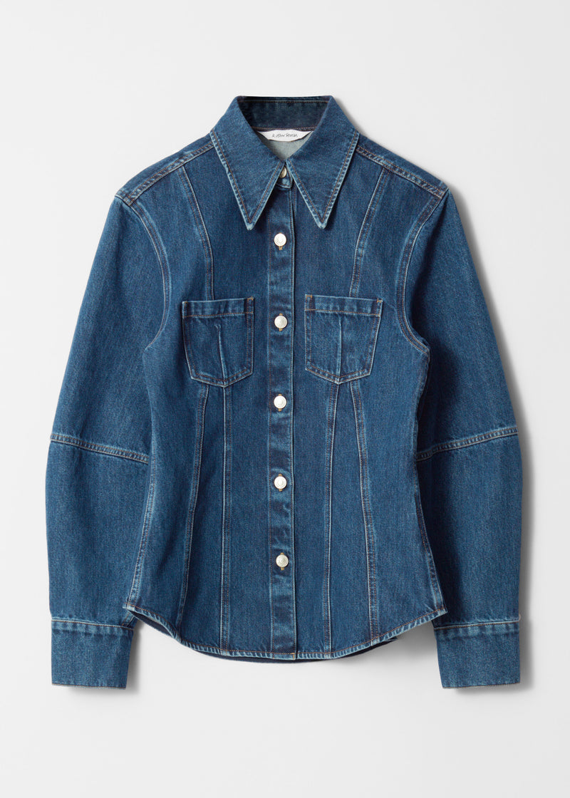 Shirt Ve Lagoon Denim Shirt - Blue - Women