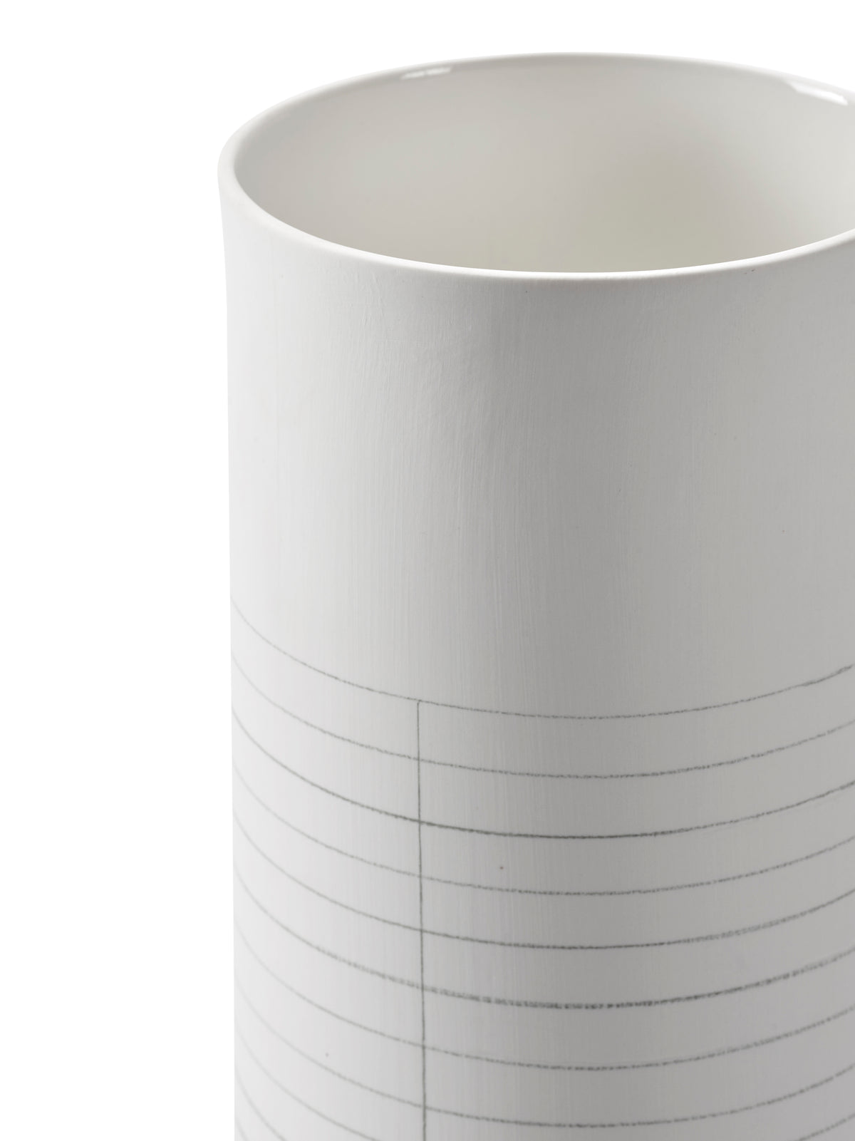 Accessories Graph - Vase - L - Grès - Blanc/Gris