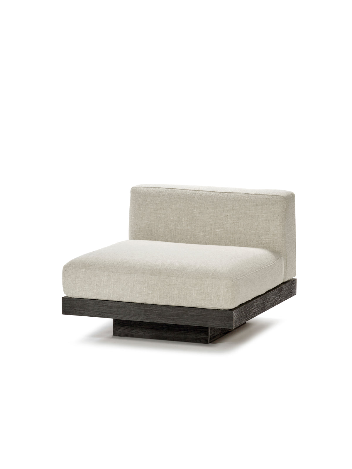 Rudolph - Banc 1 Place D'intérieur - Aluminium, Bois Et Tissu D'ameublement - Bone Noir