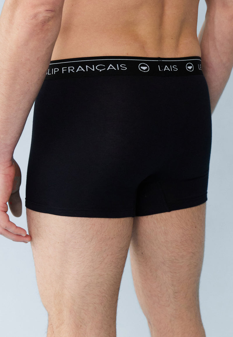 Lot De 5 Boxers Noir En Coton - Boxers Noir