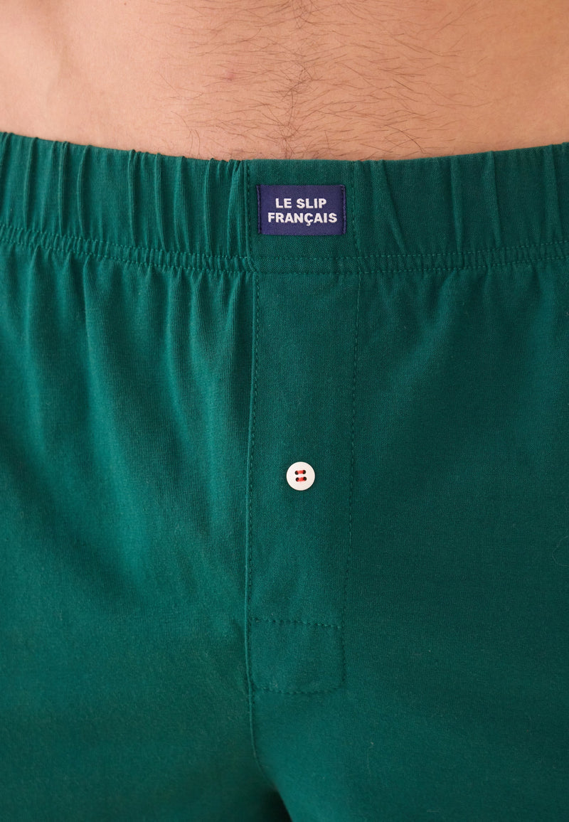 Caleçon Vert Sapin En Jersey De Coton - Fredo Vert Sapin