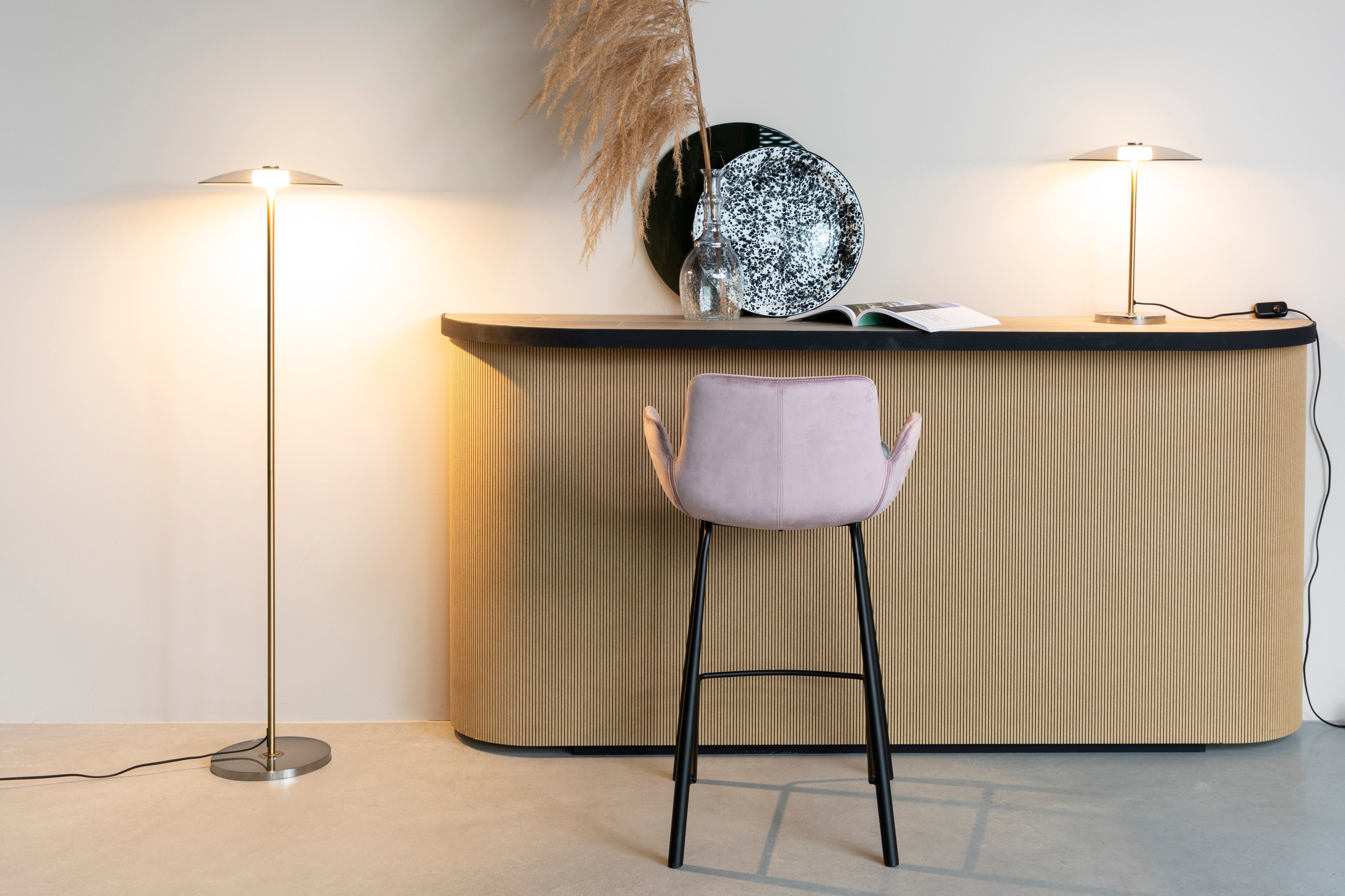 Brit - Bar & Counter Stool - Polyester - Pink