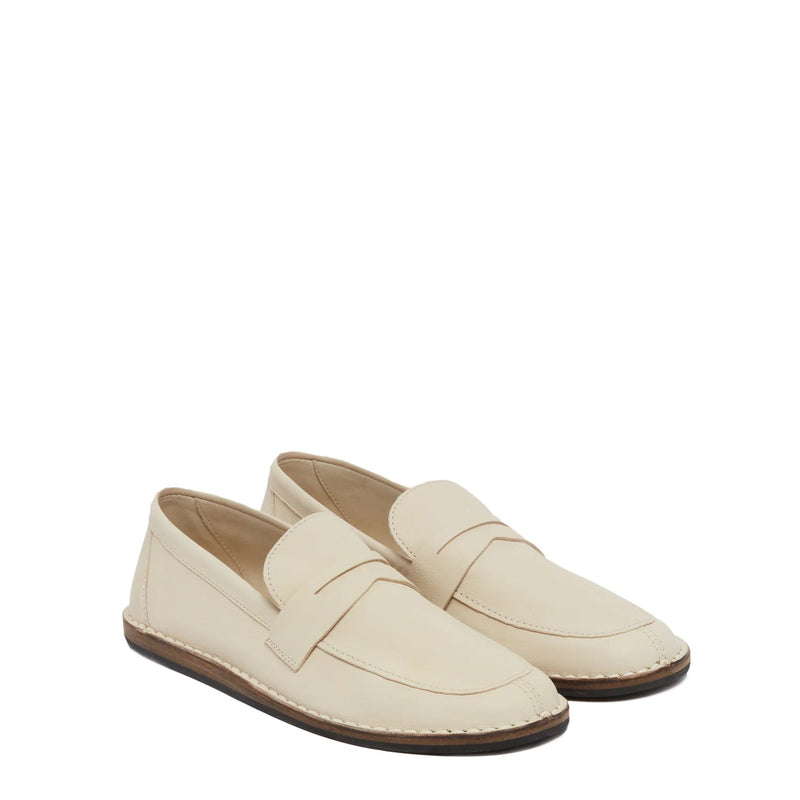 Mocassins - The Row Cary Leather - Cream