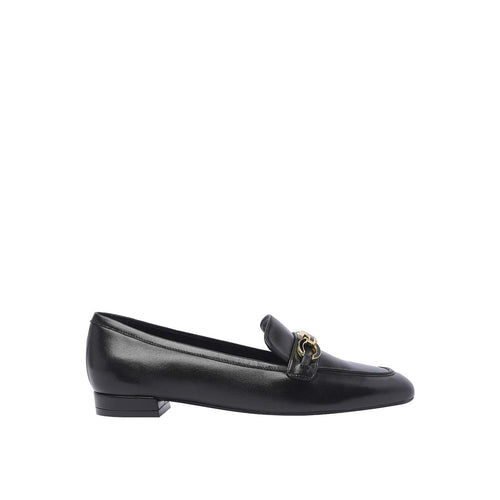 Mocassins - Stuart Weitzman Signature Square Leather - Black