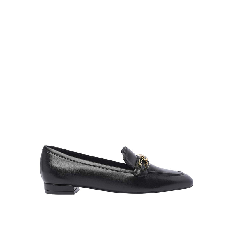 Mocassins - Stuart Weitzman Signature Square Leather - Black