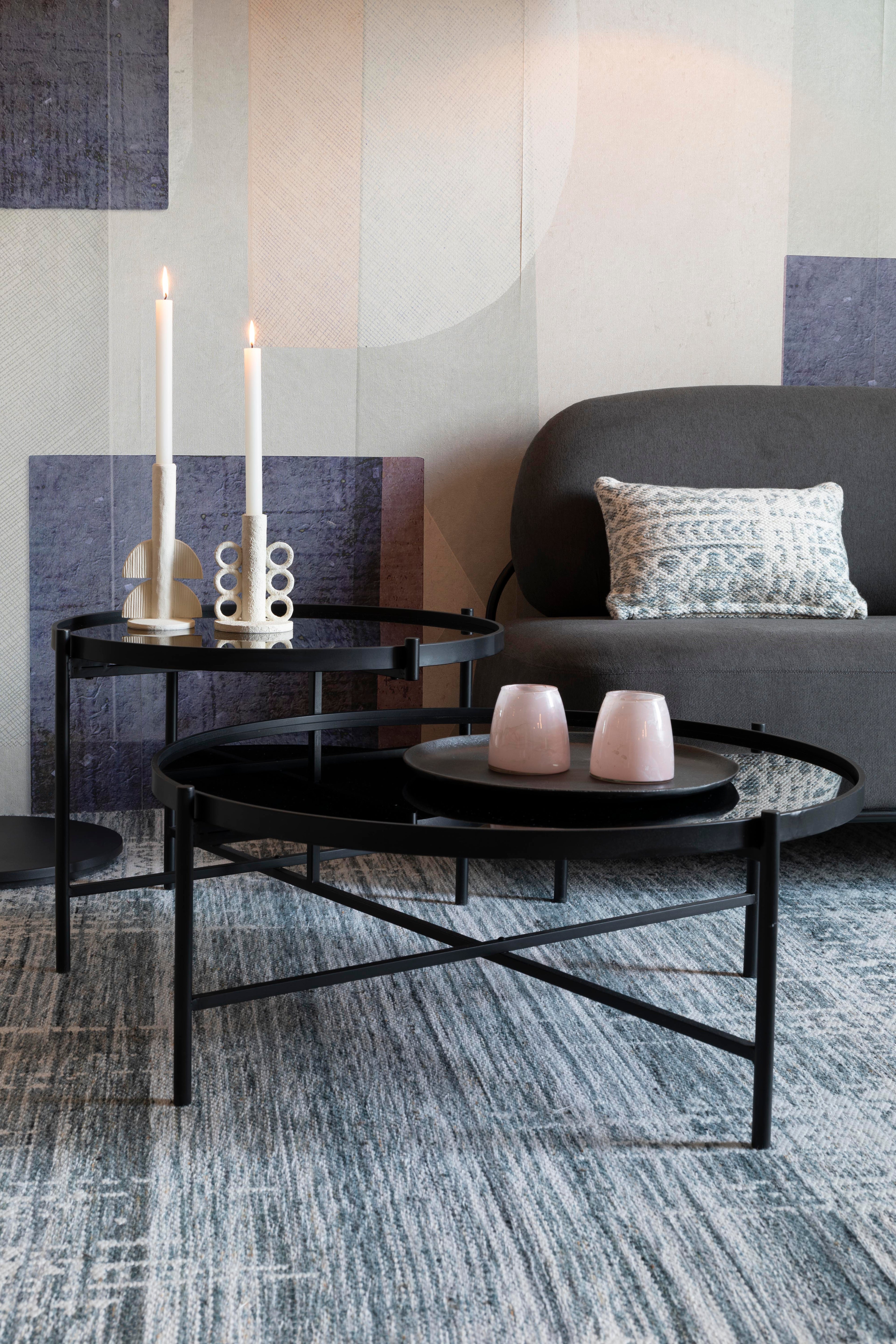 Li - Table Basse - Verre - Noir