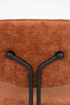 Bouton - Dining Chair - Polyester - Terracotta/Red