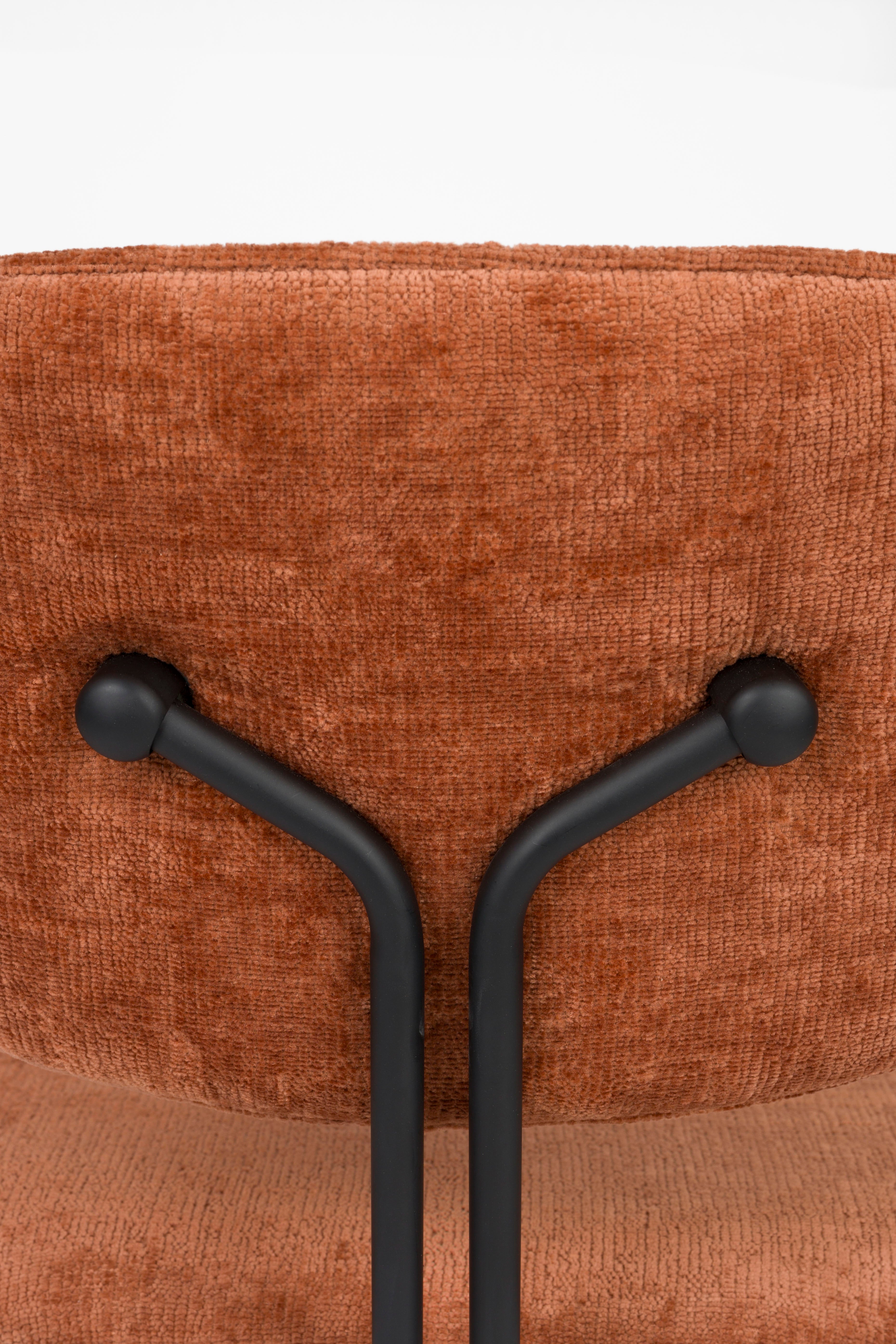 Bouton - Dining Chair - Polyester - Terracotta/Red