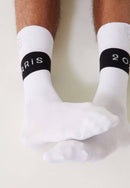 Lucas Blanc Paris 2024 - Chaussettes Mi-Hautes En Coton