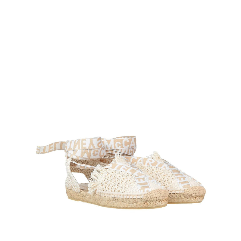 Espadrilles - Stella Mccartney Logo Canvas - Beige