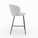 Chaise pour îlot central Cécilia en tissu gris clair 68 cm (lot de 2)