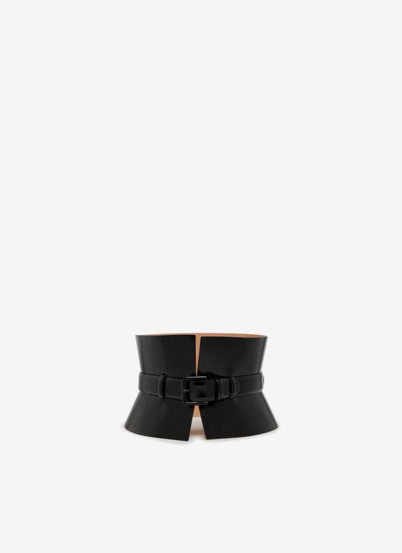 Max Mara - Ceinture Bustier En Cuir - Black - Femme