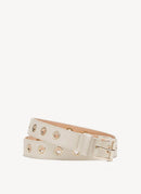 Trussardi - Ceinture En Cuir Rock'N'Roll - Beige - Femme