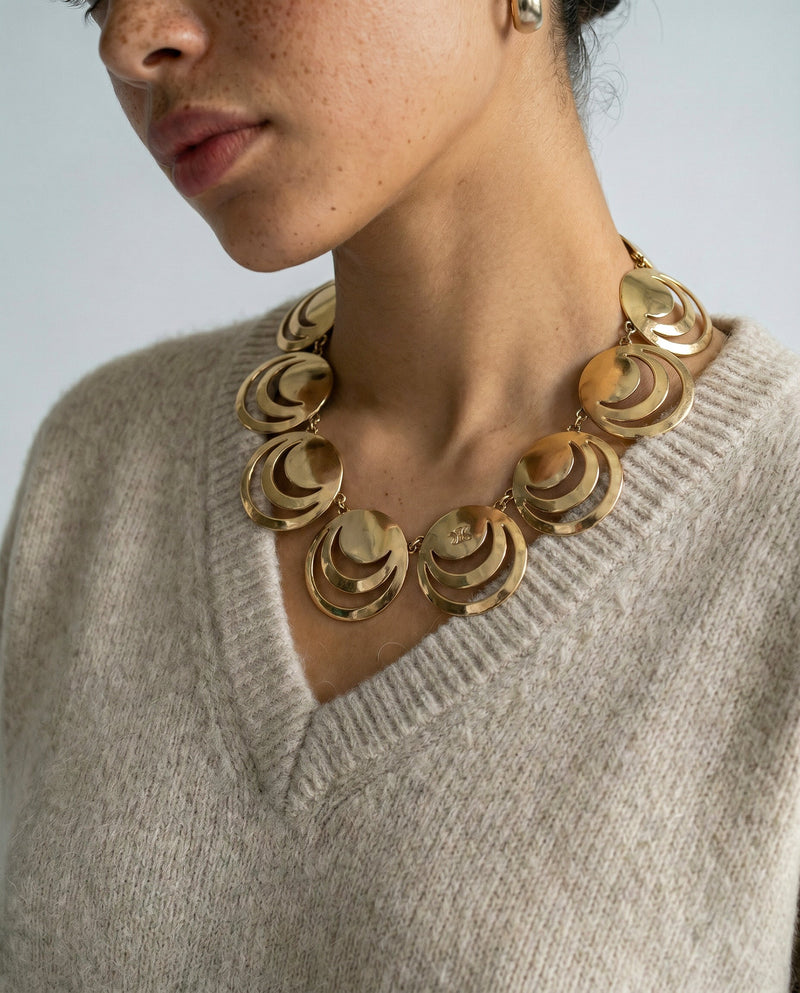 Celine Vintage Geometric Necklace
