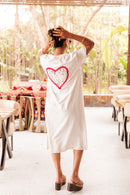CÉLINE Blanche - Robe T-Shirt