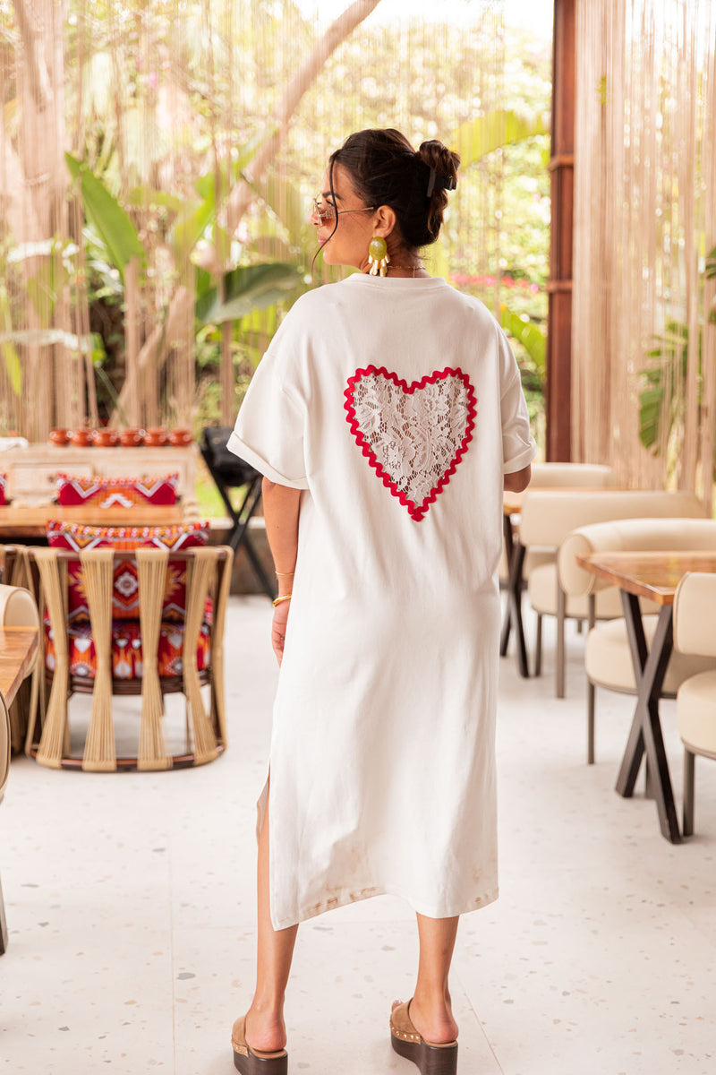 CÉLINE Blanche - Robe T-Shirt