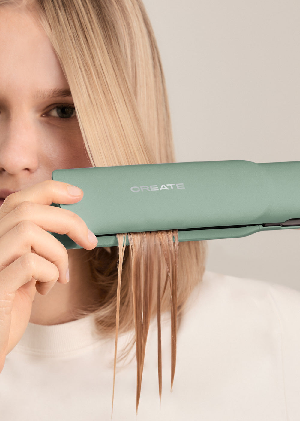 Ceramic Air Styler Dual - 2-in-1 Ionic Straightener-Dryer for Wet or Dry Hair with Ceramic Coating - Sage