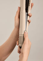 Ceramic Air Styler Dual - Plancha-Secador Iónico 2 En 1 Para Cabello Húmedo O Seco Con Revestimiento De Cerámica - Arena