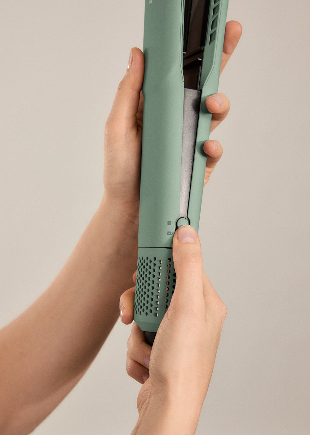 Ceramic Air Styler Dual - 2-in-1 Ionic Straightener-Dryer for Wet or Dry Hair with Ceramic Coating - Sage