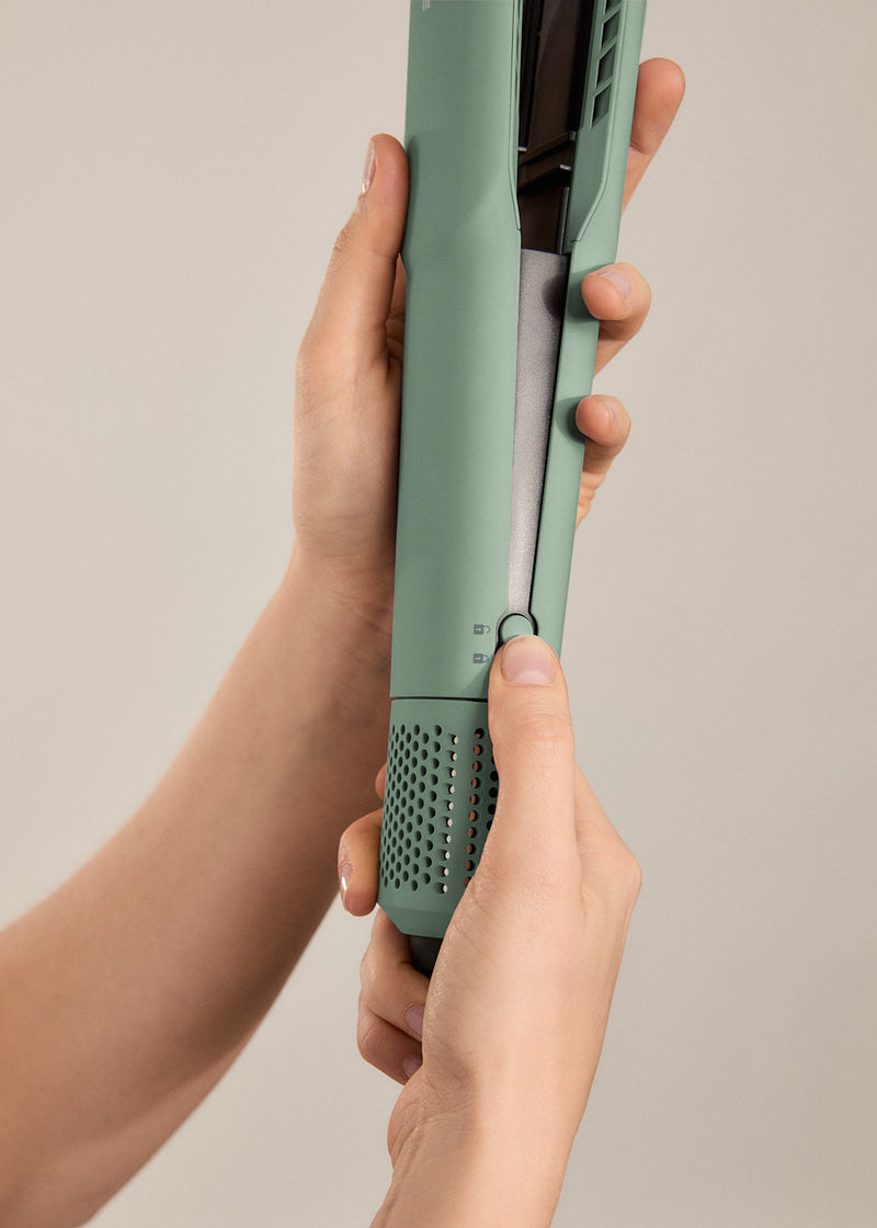 Ceramic Air Styler Dual - 2-In-1 Ionic Hair Straightener-Dryer For Wet Or Dry Hair With Ceramic Coating - Sage