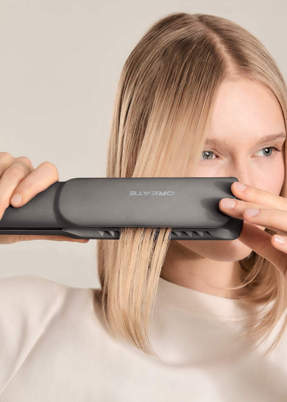 Ceramic Air Styler Dual - 2-in-1 Ionic Straightener-Dryer for Wet or Dry Hair with Ceramic Coating - Graphite