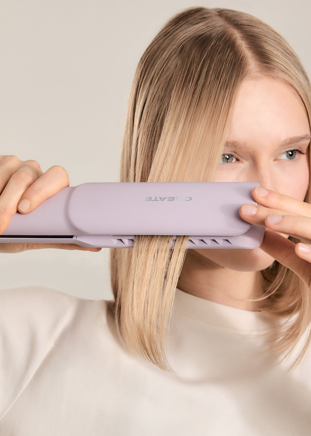 Ceramic Air Styler Dual - 2-in-1 Ionic Straightener-Dryer for Wet or Dry Hair with Ceramic Coating - Lavender