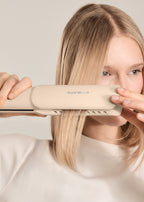 Ceramic Air Styler Dual - Plancha-Secador Iónico 2 En 1 Para Cabello Húmedo O Seco Con Revestimiento De Cerámica - Arena