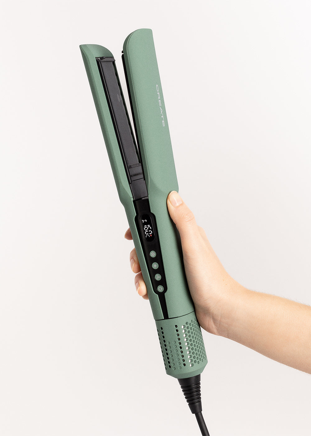 Ceramic Air Styler Dual - 2-in-1 Ionic Straightener-Dryer for Wet or Dry Hair with Ceramic Coating - Sage