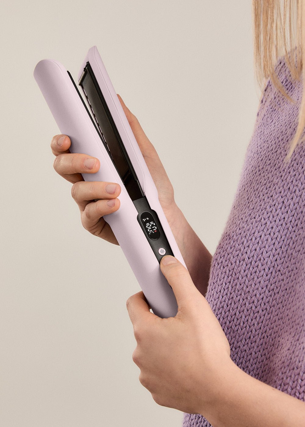 Ceramic Air Styler Dual - 2-in-1 Ionic Straightener-Dryer for Wet or Dry Hair with Ceramic Coating - Lavender