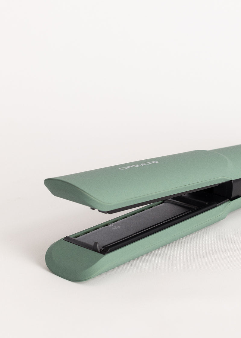 Ceramic Air Styler Dual - 2-In-1 Ionic Hair Straightener-Dryer For Wet Or Dry Hair With Ceramic Coating - Sage
