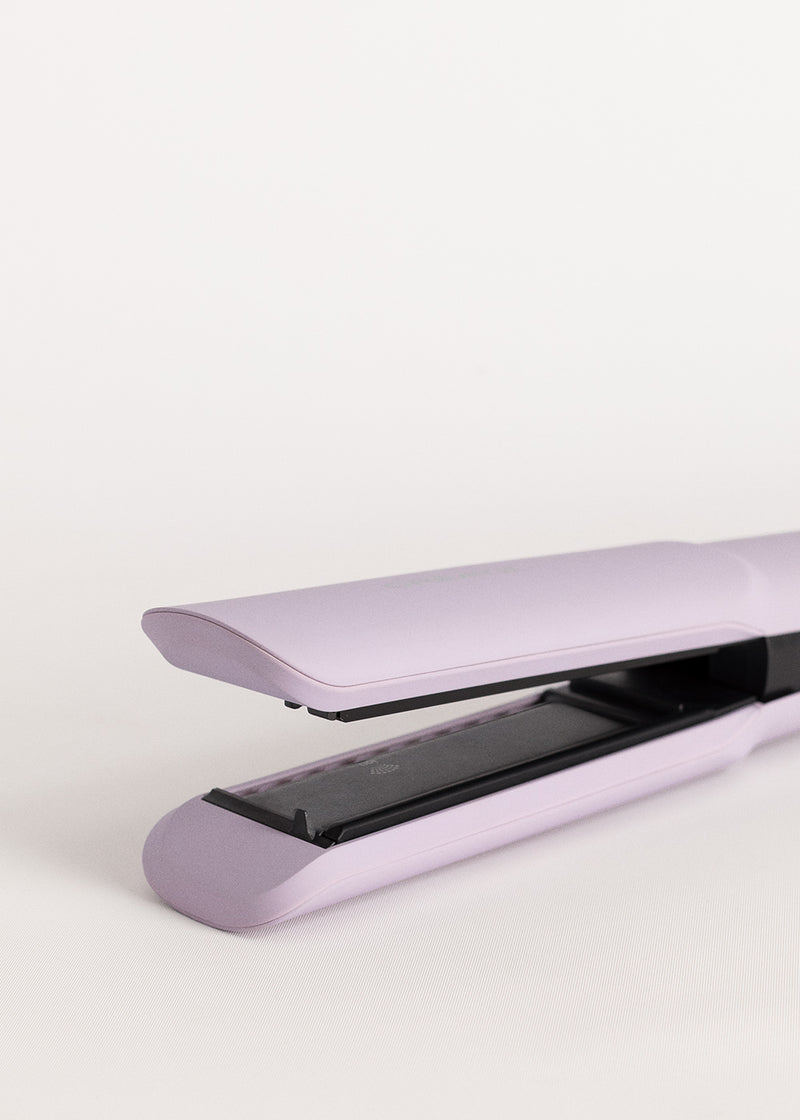 Ceramic Air Styler Dual - Plancha-secador de pelo iónico 2 en 1 para cabello húmedo o seco con revestimiento cerámico - Lavanda