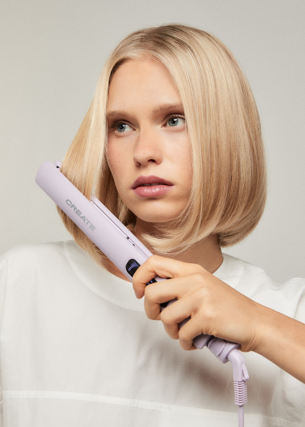 Ceramic Styler Slim - Hair Straightener with Ceramic Coating - Lavender