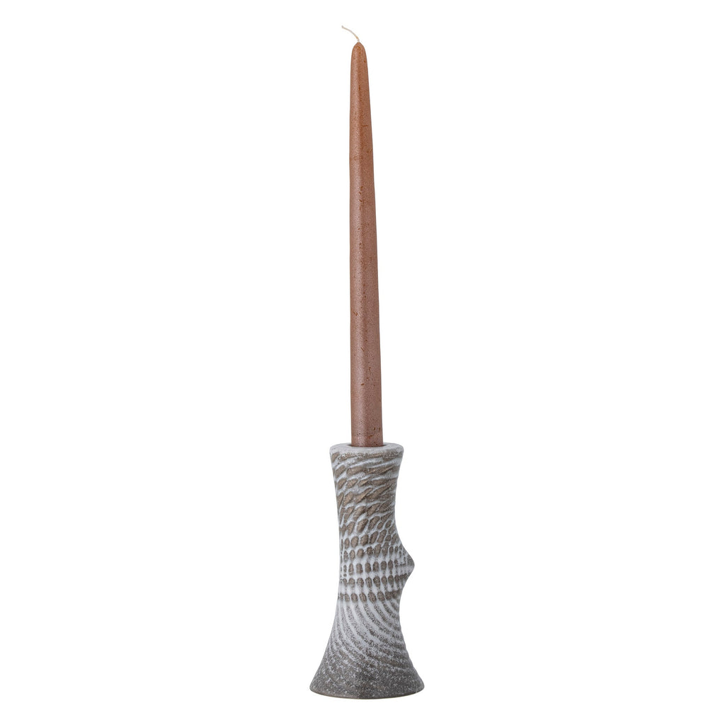 Raheem - Set of 8 Candle Holders - Grey - Stoneware
