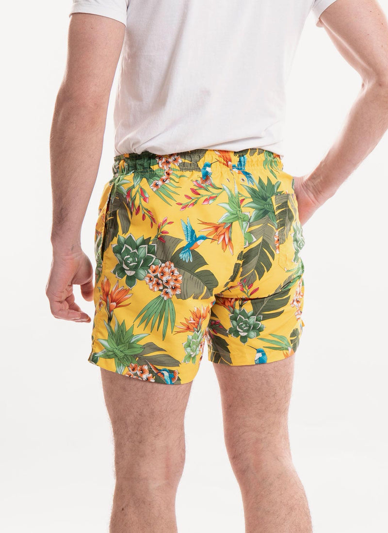 Gant - Short De Bain Humming Garden - Sunlight Yellow - Homme